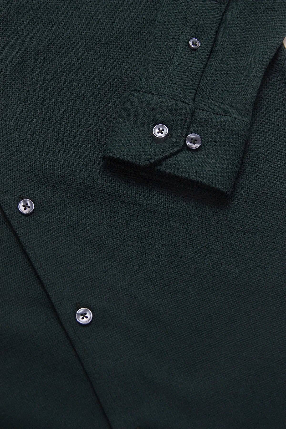 Camisa Piqué Algodón Verde Botella